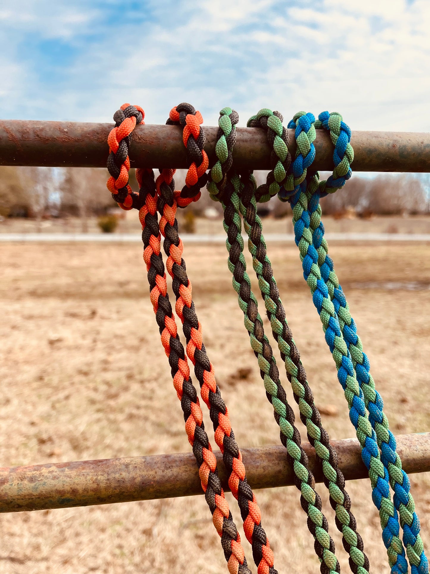 hand braided paracord tie strings