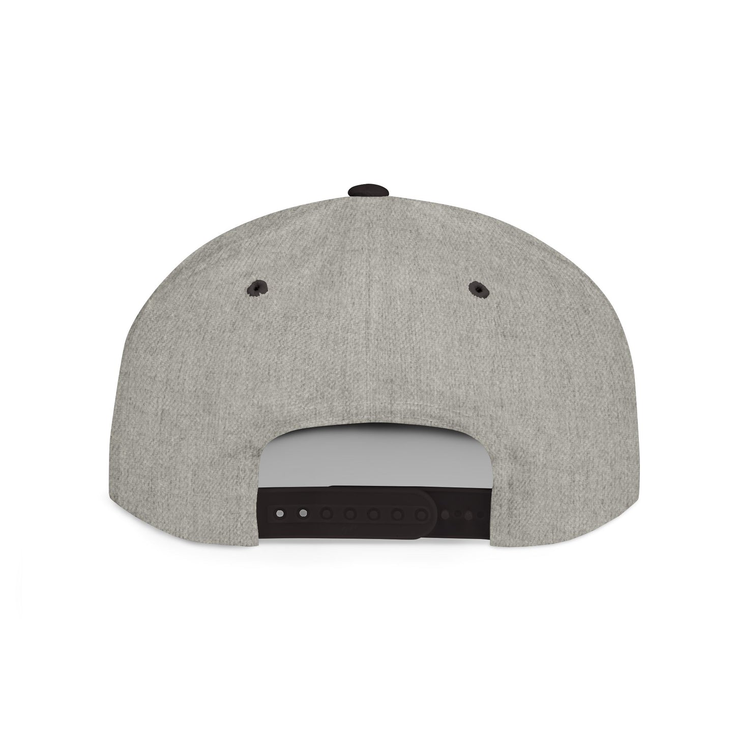 heather grey/black american flag trucker hat