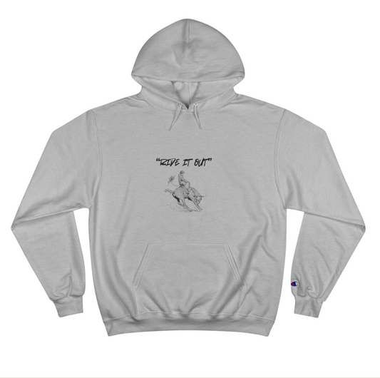 light steel "Ride it out" hoodie