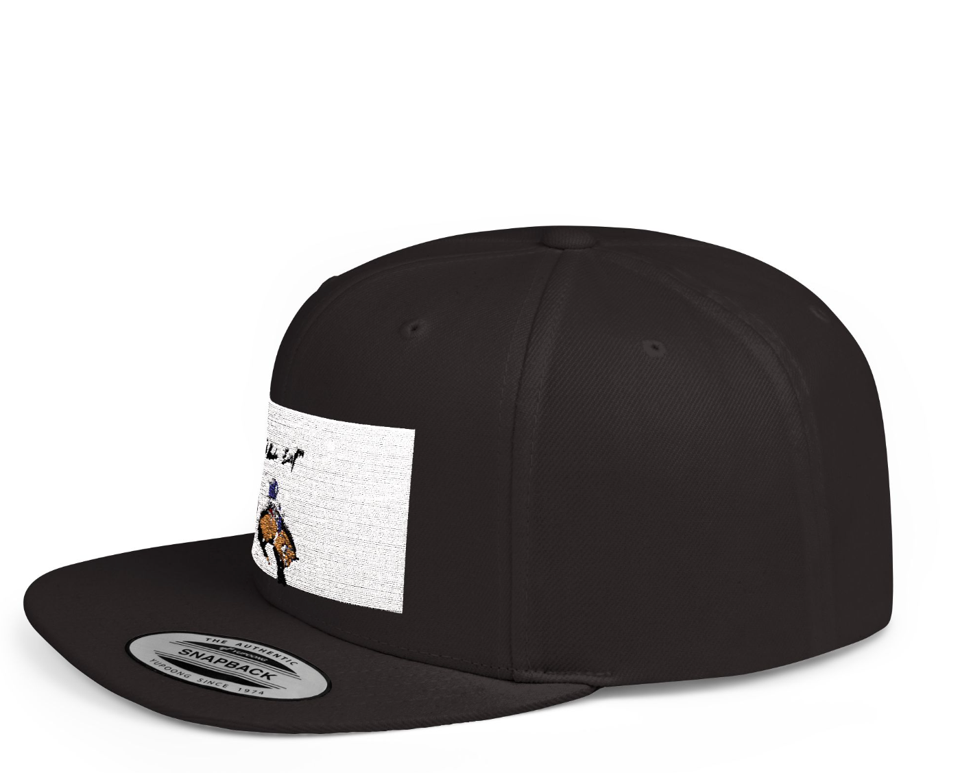 black "buck em" trucker cap